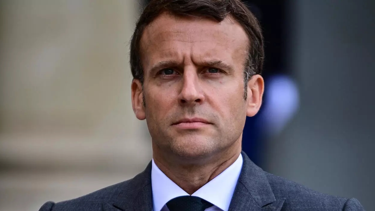 الرئيس الفرنسي إيمانويل ماكرون في قصر الإليزيه في باريس في 21 مايو 2021