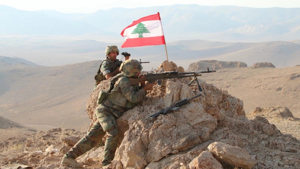 جنود لبنانيون على الحدود الشرقية للبنان في 17 آب (أغسطس) 2017