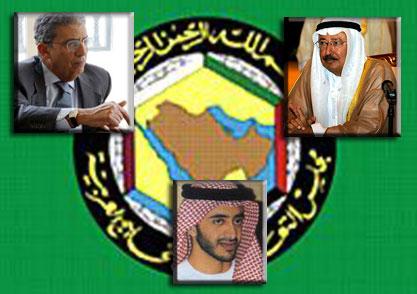 راشد النعيمي وعمرو موسى والشيخ عبد الله بن زايد