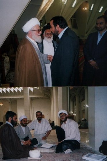 صور تظهر زيارة الشرفي لايران ولقائه مع عدد من المشائخ الشيعة ورجال الدين