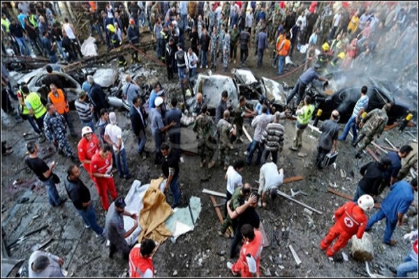 التفجير الذي وقع أمس قرب السفارة الايرانية في بيروت