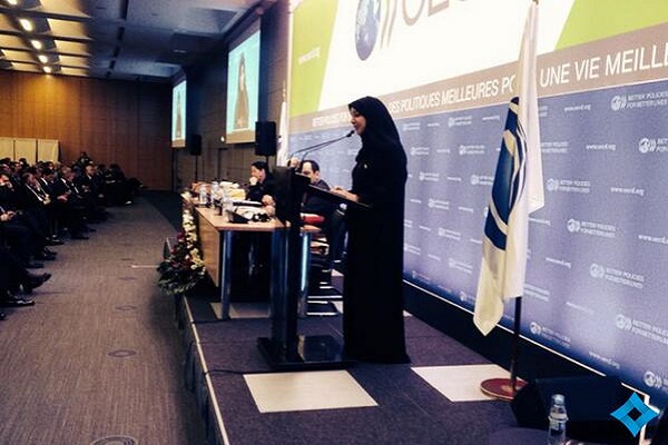 وزيرة الدولة ريم الهاشمي تقدم العرض الإماراتي لاستضافة إكسبو 2020 في دبي أمام اجتماع المكتب الدولي للمعارض