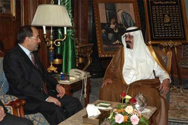 المالكي مجتمعًا في جدة مع العاهل السعودي الملك عبد الله