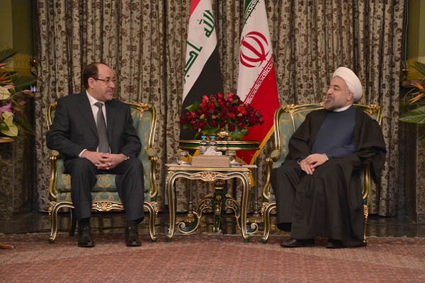 المالكي مجتمعا في طهران مع الرئيس الايراني روحاني