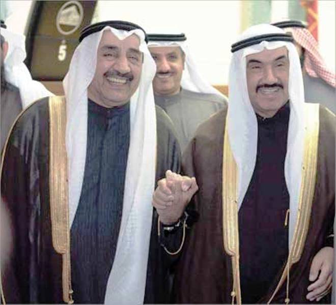 رئيسا البرلمان والوزراء السابقان جاسم الخرافي والشيخ ناصر المحمد