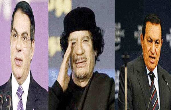 مبارك والقذافي وبن علي متهمون بنهب أموال