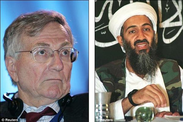 صورة مركبة تجمع بين هيرش وبن لادن