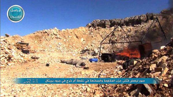 صورة قالت جبهة النصرة إنها لقتلى من حزب الله في المعركة الأخيرة