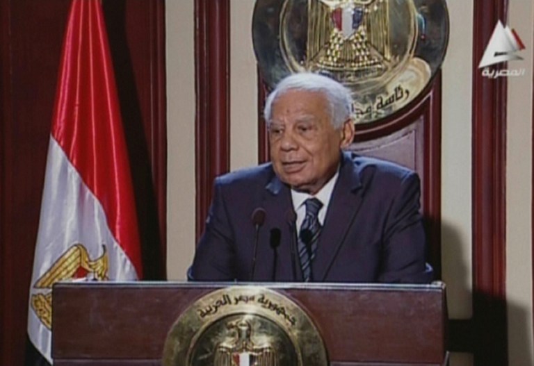 رئيس الحكومة المستقيل حازم الببلاوي