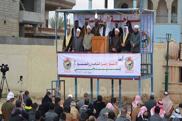 خطباء الحراك الشعبي السني خلال خطبة الجمعة