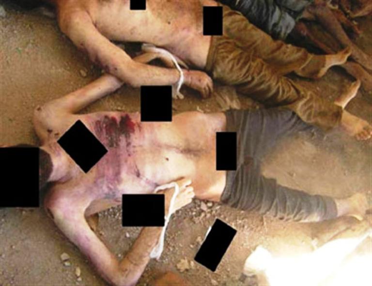 إحدى صور التعذيب في سجون الأسد التي نشرها قيصر