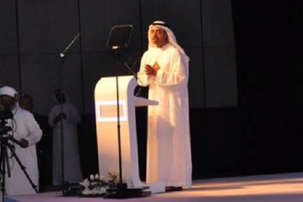عبدالله بن زايد خلال القاء كلمة الافتتاح في المنتدى