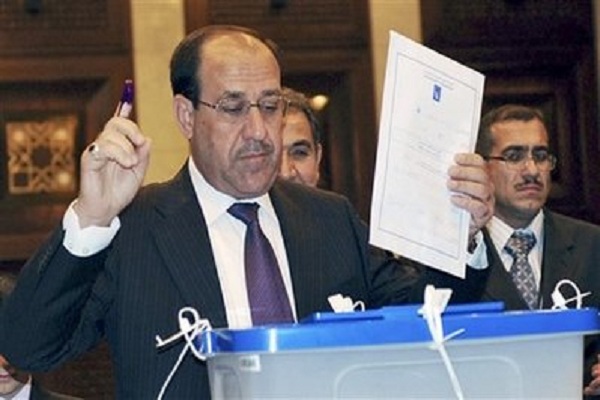 المالكي يدلي بصوته في انتخابات 2010