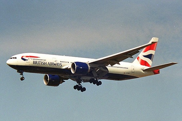 احدى الطائرات التابعة لشركة الخطوط الجوية البريطانية