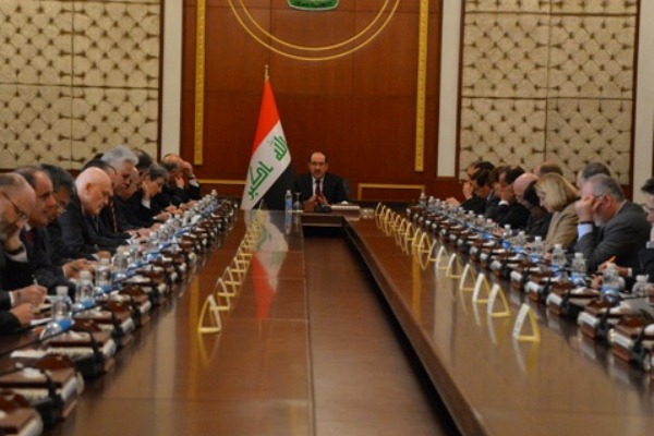 المالكي مجتمعًا مع رؤساء البعثات الدبلوماسية في العراق