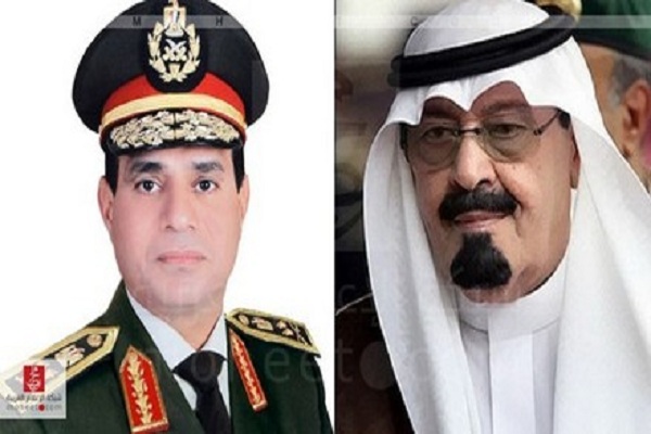 الملك عبدالله بن عبدالعزيز والسيسي