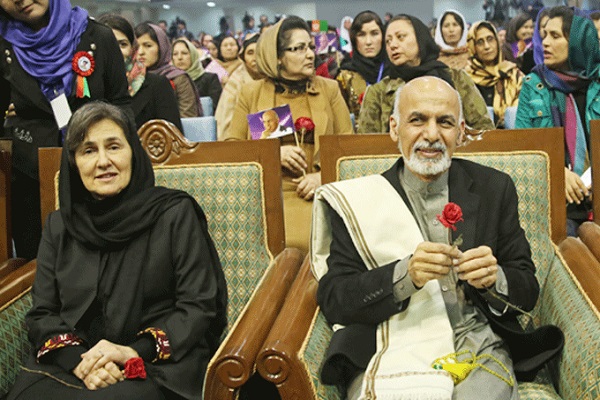 أشرف غني وزوجته في مناسبة بكابول 
