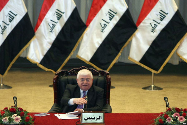 فؤاد معصوم مترئسًا جلسة للبرلمان العراقي