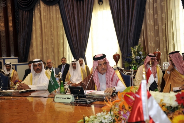 وزير الخارجية السعودي خلال الاجتماع