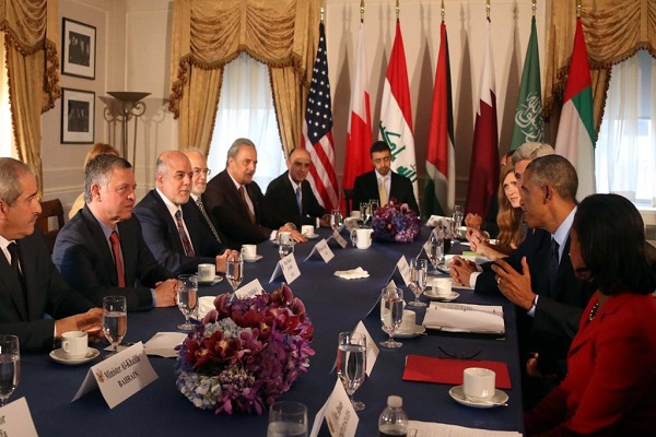العبادي مجتمعا في نيويورك مع اوباما والملك عبد الله ووزراء خارجية دول الخليج