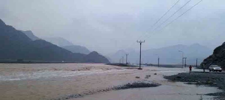 مشهد من الأمطار في محافظة مسندم