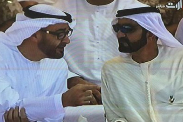 محمد بن راشد و محمد بن زايد يشهدان استقبال الجنود الاماراتيين من اليمن