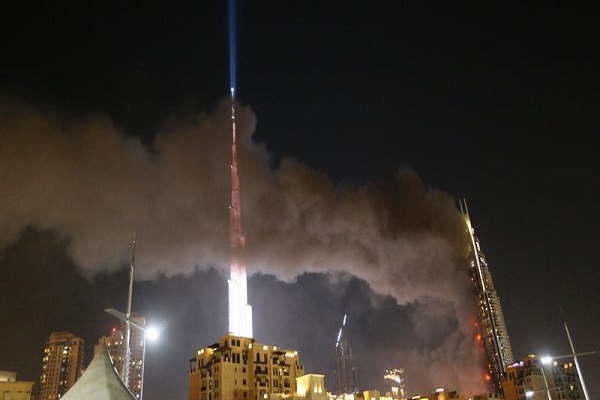حريق الفندق في دبي