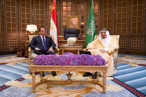 الملك سلمان مع الرئيس السيسي