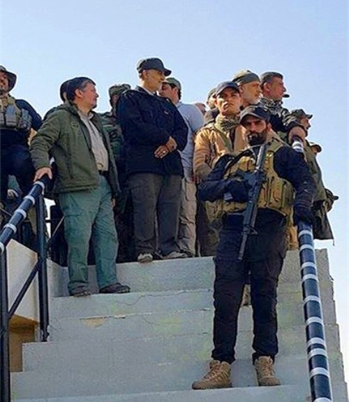 قاسم سليماني لحظة وصوله إلى تكريت العراقية يوم السبت الماضي - صورة لوكالة (فارس) الايرانية