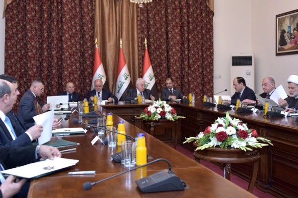 الرئاسات العراقية الثلاث خلال اجتماعها