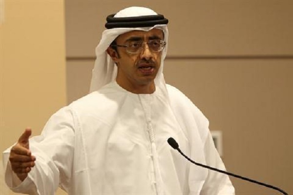 وزير الخارجية الإماراتي الشيخ عبدالله بن زايد