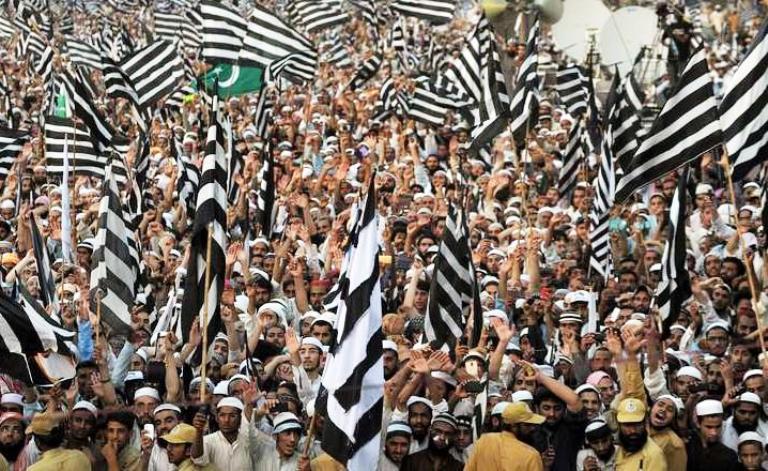 جانب من التظاهرات الباكستانية المؤيدة للسعودية