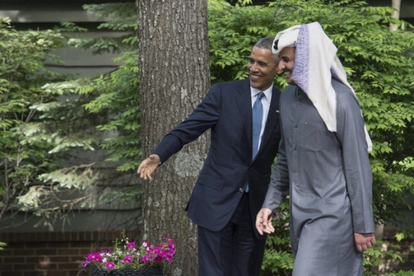امير قطر تميم بن حمد آل ثاني والرئيس الأميركي باراك اوباما 