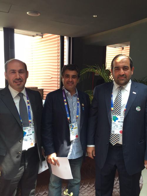  وزير البيئة الاماراتي وسفير الامارات في روما مع المدير الاقليمي لإيلاف