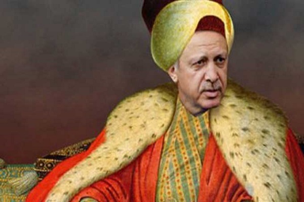 صورة مركبة لإردوغان في زي السلاطين