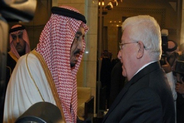 معصوم ملتقيا الملك سلمان في الرياض