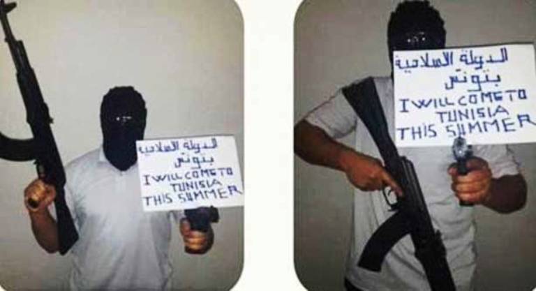 صورتان لمقاتل داعشي يهدد بعمليات في تونس 