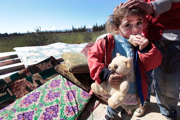 أحد أطفال سوريا في مخيم لجوء