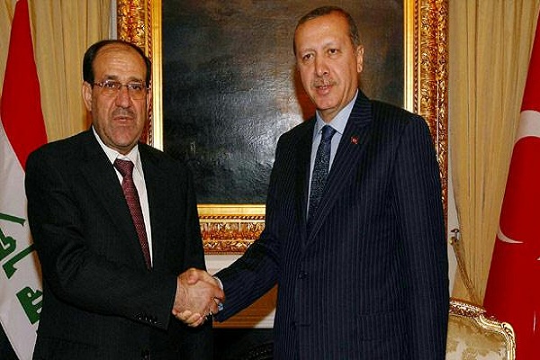 المالكي وإردوغان خلال لقاء سابق في انقرة