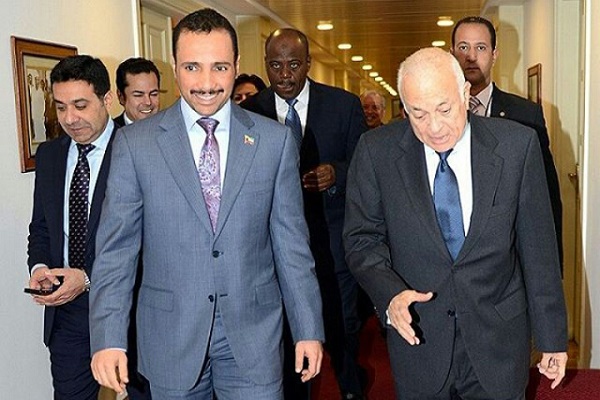 رئيس اتحاد البرلمان العربي مرزوق الغانم مع امين عام جامعة الدول العربية د. نب