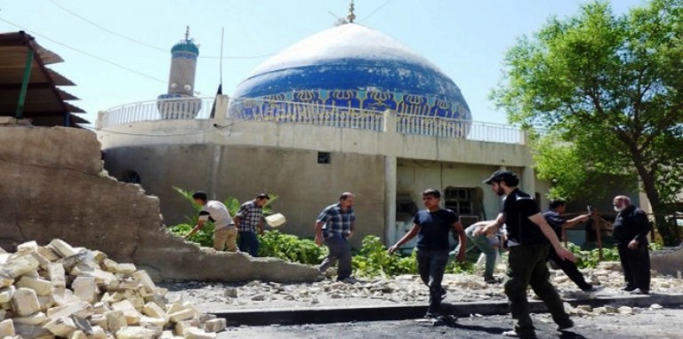 تفجير احد مساجد السنة في العراق