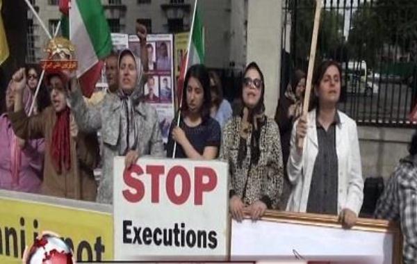 متظاهرون إيرانيون يحتجون خارج بلدهم ضد تصاعد الاعدامات ضد المعارضين