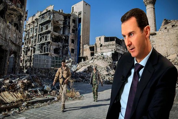 صورة للأسد أرفقتها صحيفة التايمز مع مقابلتها معه