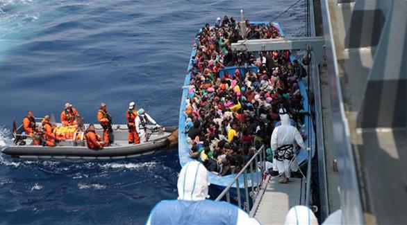 اغاثة 1400 مهاجر قبالة سواحل ليبيا