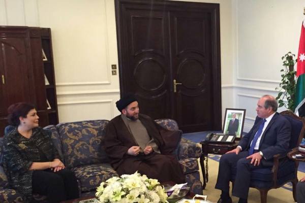 الحكيم ملتقيا في عمان مع رئيس الوزراء الاردني الملقي