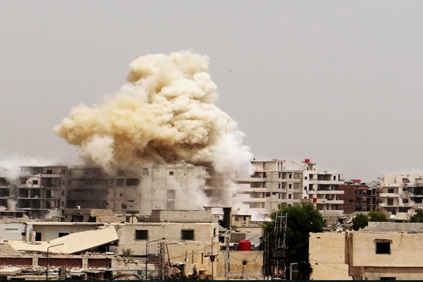 قصف على داريا بالبراميل المتفجرة- خاص إيلاف