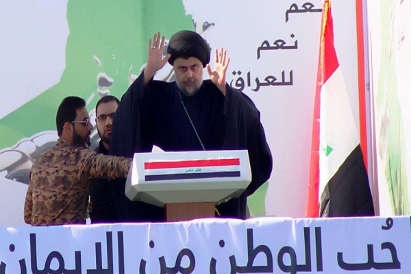 الصدر يخاطب المحتجين في ساحة التحرير وسط بغداد