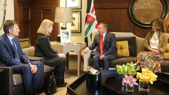 عبدالله الثاني يحادث موغيريني