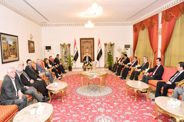 معصوم مجتمعًا مع وزراء ونواب التحالف الكردستاني في بغداد