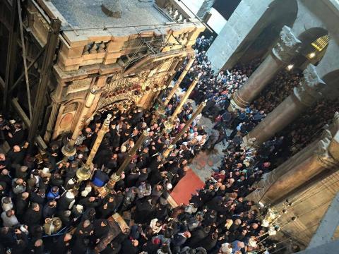 مسيحيون يحتشدون في القدس للاحتفال بالفصح الشرقي